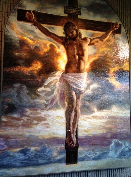 Award-winning-mosaic! The "Crucifixion." Breathe Christian Writer's Conference  in Michigan (There's no place like home!), October 2014.